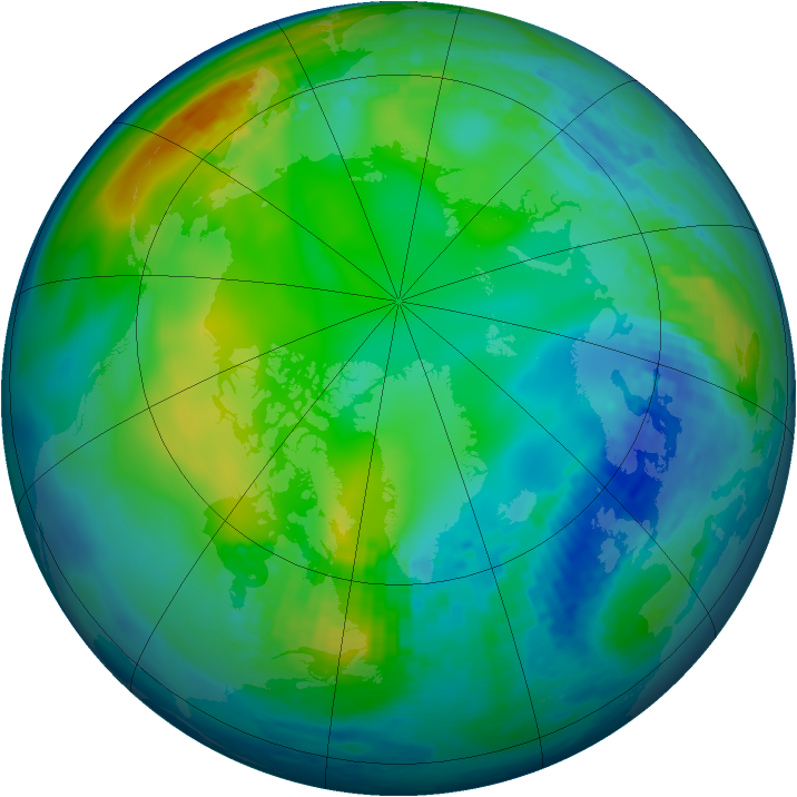 Arctic ozone map for 17 November 2001